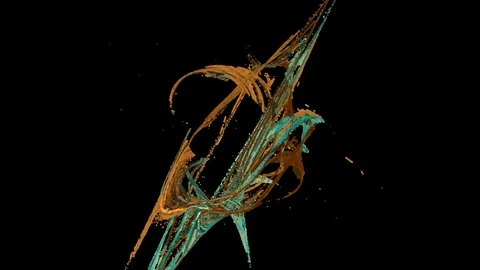 Abstract motion background with alpha channel, loopable Stock Footage 107133928