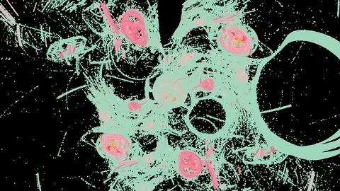 Abstract motion background with alpha channel, loopable Stock Footage 111952115