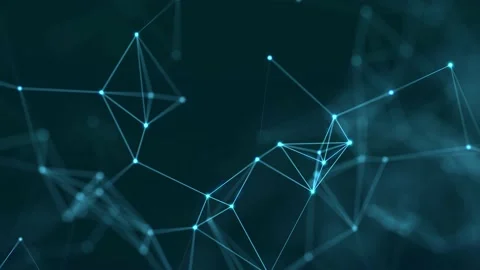 Abstract motion background of connected dots and lines. Science and technology. Stock-Footage 155444691