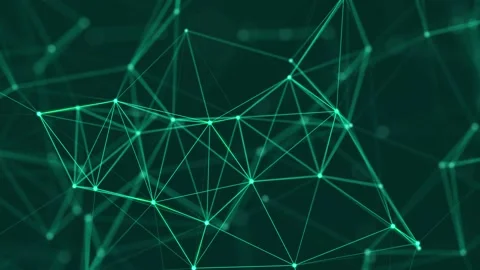 Abstract motion background of connected dots and lines. Stock Footage 156872990