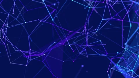 Abstract motion background of connected dots and lines. Stock Footage 320113726