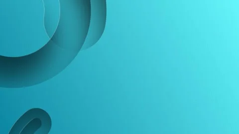 Abstract motion background with cyan and blue circular wave animation Video stock 337581582