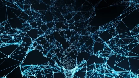 Abstract Motion Background - Digital Binary Plexus Funnel Loop 스톡 동영상 73747775