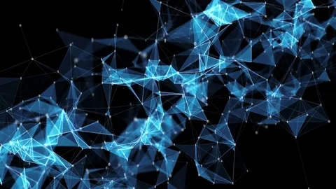 Abstract Motion Background - Digital Binary Polygon Plexus Data Networks Stock Footage 82708147