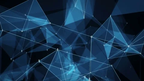Abstract Motion Background - Digital Binary Polygon Plexus Data Networks Stock Footage 82718445