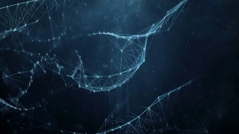Abstract Motion Background - Digital Binary Plexus Data Networks Stock Footage 82721354