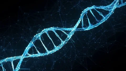 Abstract Motion Background - Digital Plexus DNA molecule 4k Loop Stock Footage 75810782