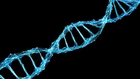 Abstract Motion Background - Digital Plexus DNA molecule 4k Loop Alpha Matte Stock Footage 75810812