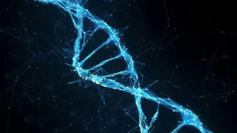 Abstract Motion Background - Digital Plexus DNA molecule 4k Loop Stock Footage 75811814