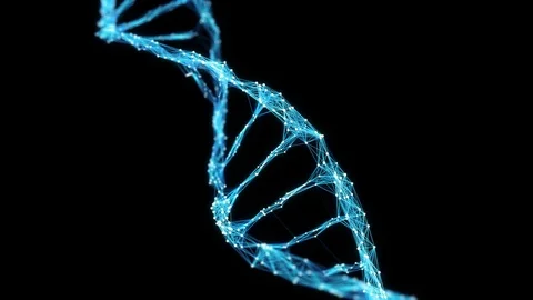 Abstract Motion Background - Digital Plexus DNA molecule 4k Loop Alpha Matte Stock Footage 75811846