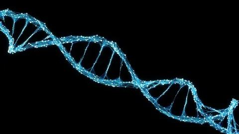 Abstract Motion Background - Digital Plexus DNA molecule 4k Loop Alpha Matte Stock Footage 75813985
