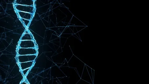 Abstract Motion Background - Digital Plexus DNA molecule 4k Loop Stock Footage 75815491