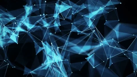 Abstract Motion Background - Digital Plexus Polygon Data Networks Stock Footage 82707308