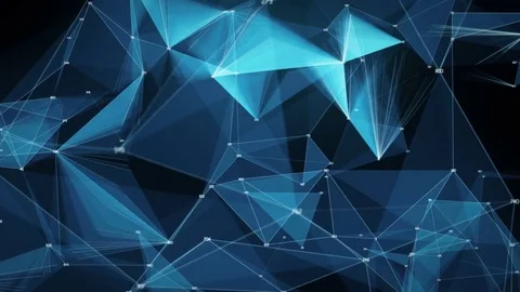 Abstract Motion Background - Digital Polygon Random Digits Plexus Data Networks Stock Footage 82707679