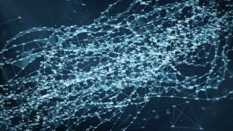 Abstract Motion Background - Digital Random Digits Plexus Data Networks Stock Footage 82471716