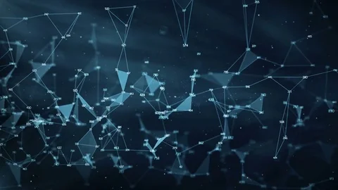 Abstract Motion Background - Digital Random Digits Plexus Data Networks Stock Footage 82710649