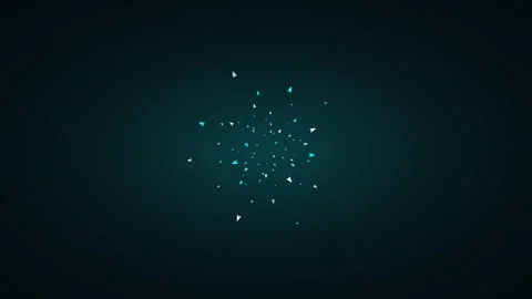 Abstract motion background, with expanding teal, and white cursor, arrows o.. 库存影片 344858794