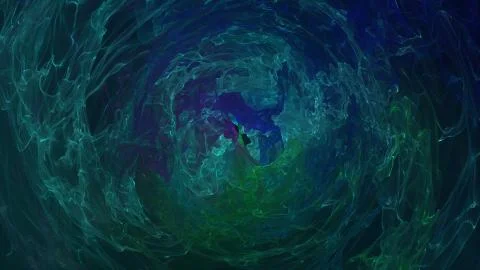 Abstract Motion Background Explosion With Particles And Sphere. Atom Science Illustrazione stock