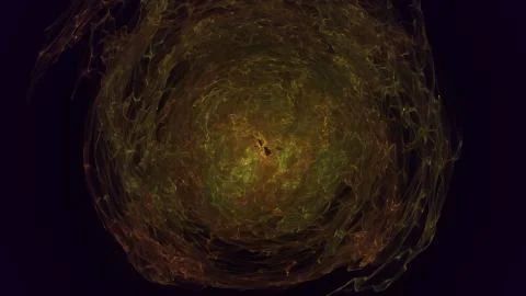 Abstract Motion Background Explosion With Particles And Sphere. Atom Science Illustrazione stock