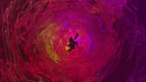 Abstract Motion Background Explosion With Particles And Sphere. Atom Science Illustrazione stock