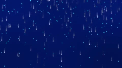 Abstract motion background with falling white and blue stars graphic Video stock 337497373