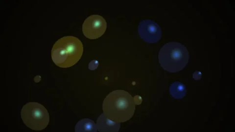 Abstract Motion Background Featuring Floating Glowing Orbs and Bokeh Light .. Stock Footage 340520878