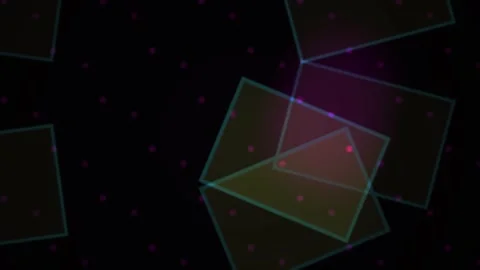 Abstract Motion Background Featuring Floating Geometric Rectangles and Glow.. Stock-Footage 341796838