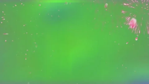 Abstract motion background featuring floating pink petals over a vibrant soft Stock Footage 345332933