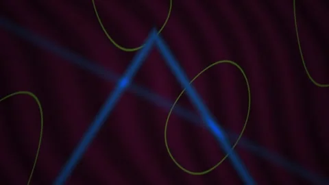Abstract Motion Background Featuring Glowing Blue Geometric Lines and Float.. Stock Footage 340521404