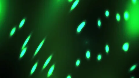 Abstract Motion Background Featuring Glowing Green Light Orbs Floating in D.. Stock Footage 340521515