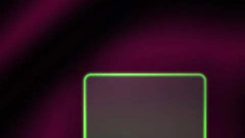 Abstract Motion Background Featuring Glowing Green Rectangular Frames on Da.. Stock Footage 341797468