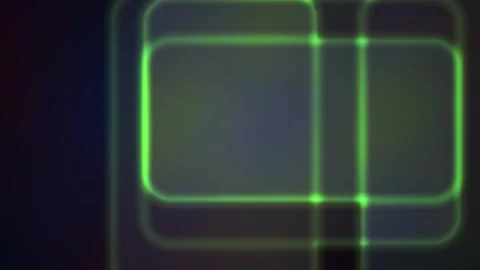 Abstract Motion Background Featuring Glowing Green Rounded Rectangles Movin.. Stock Footage 341800494