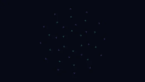 Abstract motion background featuring glowing geometric chevron shapes shift.. 스톡 동영상 346447690
