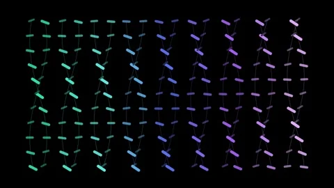 Abstract Motion Background Featuring Glowing Neon Dna Strands Rotating Smoo.. Stock Footage 347820297