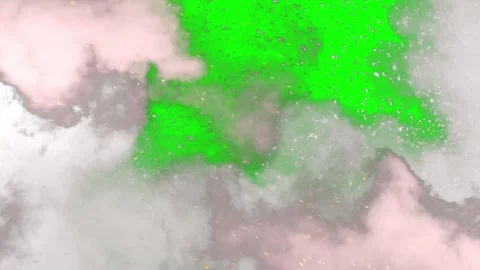 Abstract motion background featuring vibrant swirling clouds and glowing liquid Stock Footage 346037384