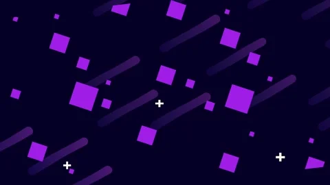 Abstract motion background with floating geometric purple squares and dynam.. 動画素材 338979725