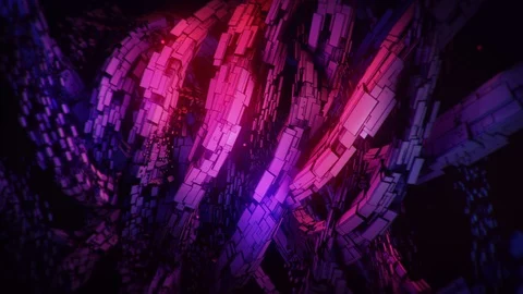 Abstract Motion Background Floating Polygons Vj Loop Stock Footage 100729174