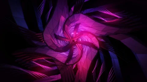 Abstract Motion Background Floating Polygons Vj Loop Stock Footage