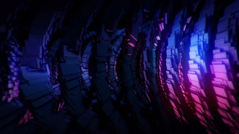 Abstract Motion Background Floating Polygons Vj Loop Stock Footage 100729531