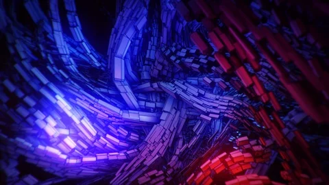 Abstract Motion Background Floating Polygons Vj Loop Stock Footage 100729903