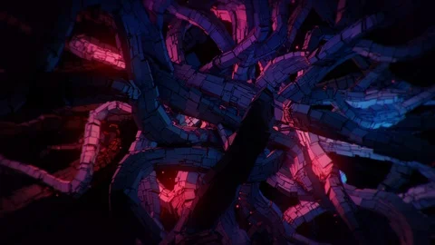 Abstract Motion Background Floating Polygons Vj Loop Stock Footage 100730216