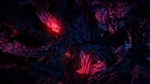 Abstract Motion Background, Floating Polygons Vj Loop Stock Footage 100730266