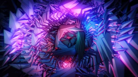 Abstract Motion Background Floating Polygons Vj Loop Stock Footage 100730653