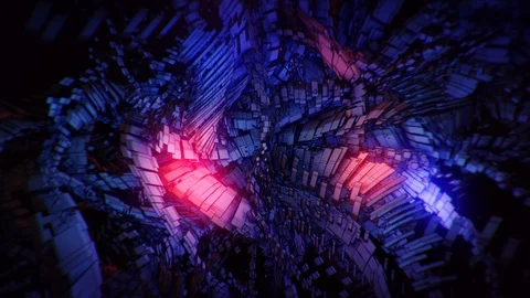 Abstract Motion Background Floating Polygons Vj Loop Stock Footage 100731159