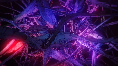 Abstract Motion Background Floating Polygons Vj Loop Stock Footage 100731252