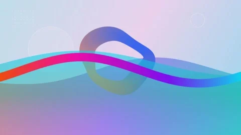 Abstract motion background with flowing colorful liquid shapes and gradient.. Stock Footage 340905528