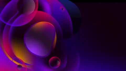 Abstract motion background with flowing, floating forms and gradient pattern Stock Footage 330154602