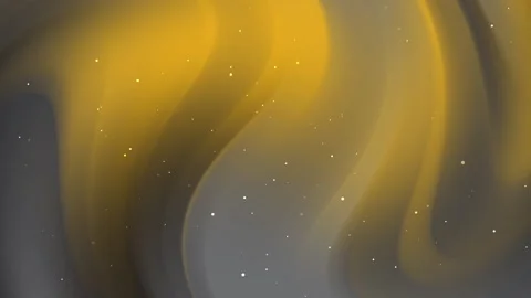 Abstract Motion Background with Flowing Gold and Gray Waves and Particle Ac.. Stock Footage 313180688