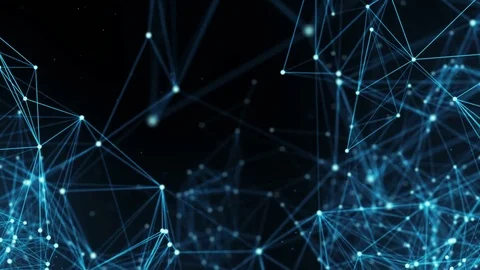 Abstract Motion Background - Flying Through Digital Data Networks Alpha Matte Stock Footage 73750508