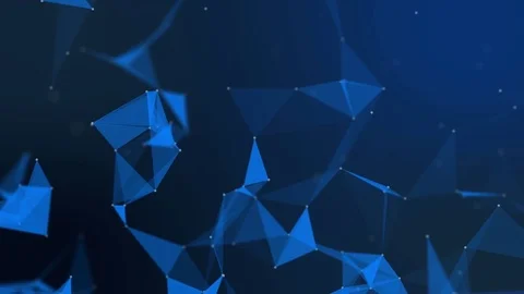 Abstract motion background in futuristic polygonal style. Stock Footage